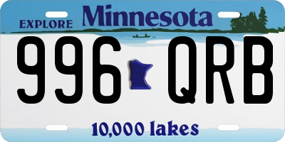 MN license plate 996QRB