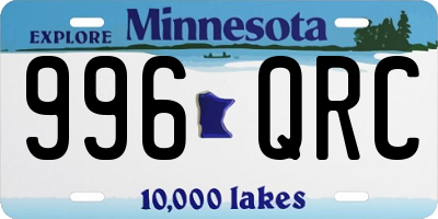 MN license plate 996QRC