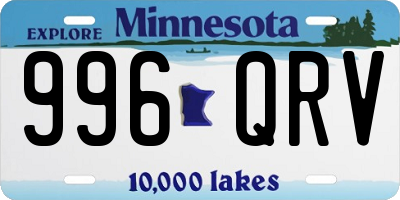 MN license plate 996QRV