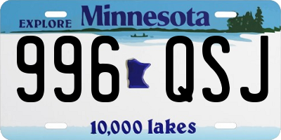 MN license plate 996QSJ