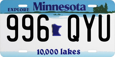 MN license plate 996QYU
