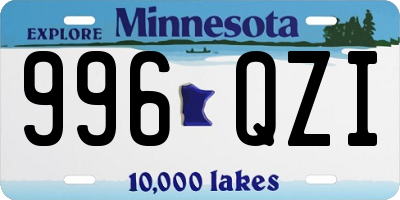 MN license plate 996QZI