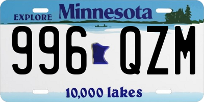 MN license plate 996QZM