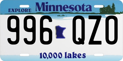 MN license plate 996QZO