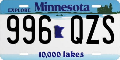 MN license plate 996QZS