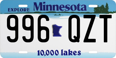 MN license plate 996QZT
