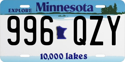 MN license plate 996QZY