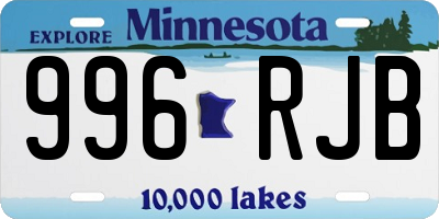 MN license plate 996RJB