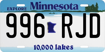 MN license plate 996RJD