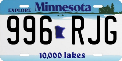 MN license plate 996RJG