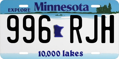 MN license plate 996RJH