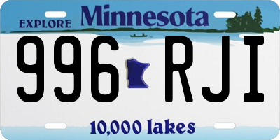 MN license plate 996RJI