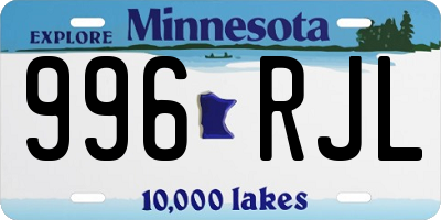 MN license plate 996RJL