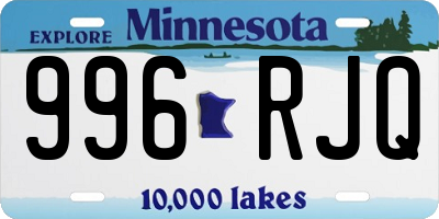 MN license plate 996RJQ