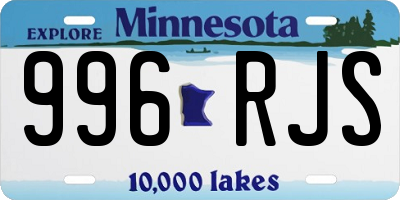 MN license plate 996RJS