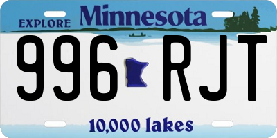 MN license plate 996RJT