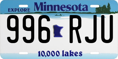 MN license plate 996RJU
