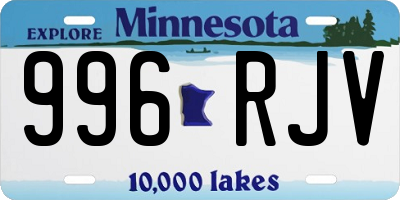 MN license plate 996RJV