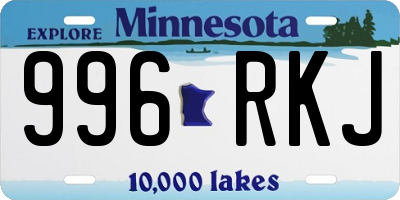 MN license plate 996RKJ