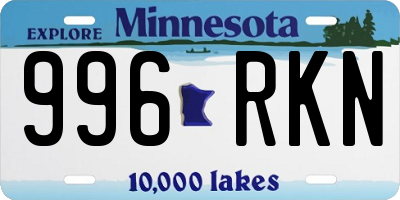MN license plate 996RKN