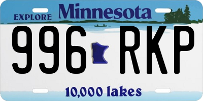 MN license plate 996RKP