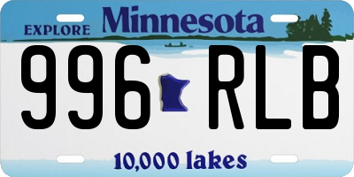 MN license plate 996RLB