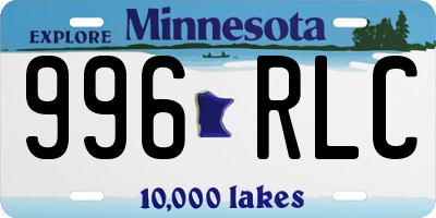 MN license plate 996RLC