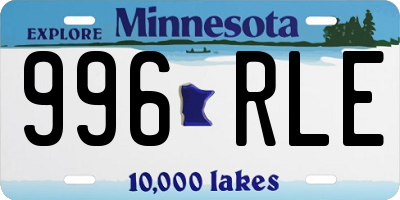 MN license plate 996RLE