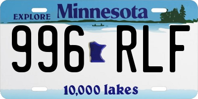MN license plate 996RLF
