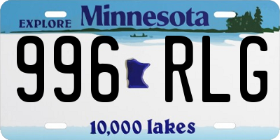 MN license plate 996RLG
