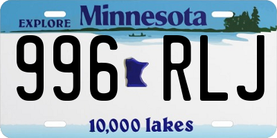 MN license plate 996RLJ