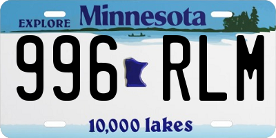 MN license plate 996RLM