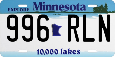 MN license plate 996RLN