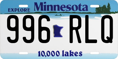MN license plate 996RLQ