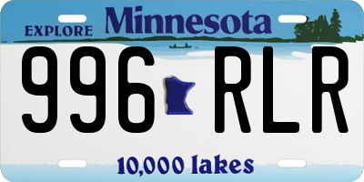 MN license plate 996RLR