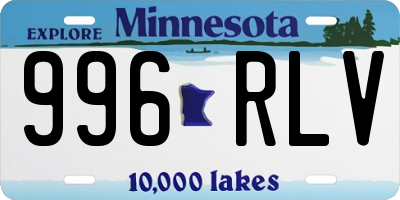 MN license plate 996RLV