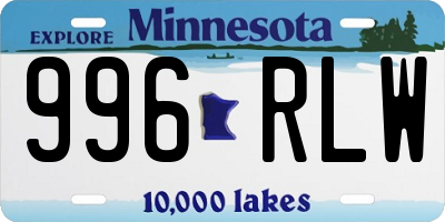 MN license plate 996RLW