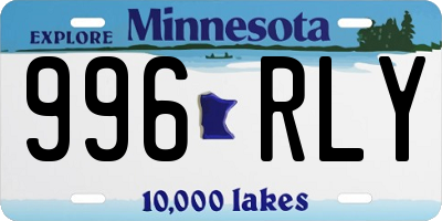 MN license plate 996RLY