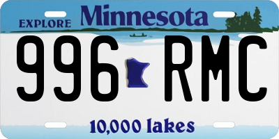 MN license plate 996RMC