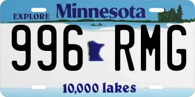 MN license plate 996RMG