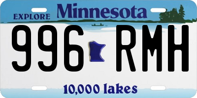 MN license plate 996RMH