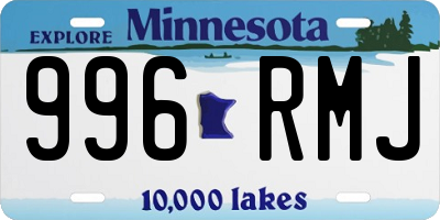 MN license plate 996RMJ