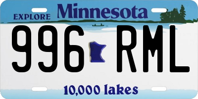 MN license plate 996RML
