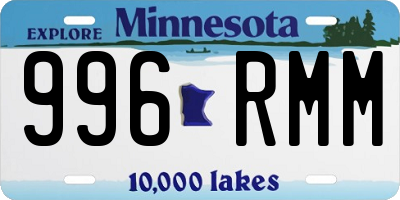 MN license plate 996RMM