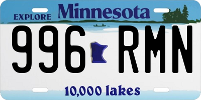 MN license plate 996RMN