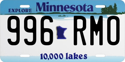 MN license plate 996RMO
