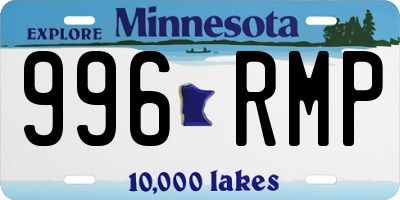 MN license plate 996RMP