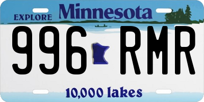 MN license plate 996RMR