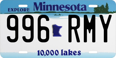 MN license plate 996RMY
