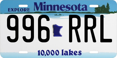 MN license plate 996RRL